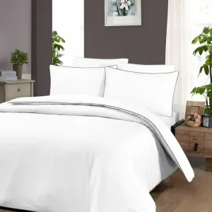 Постільна білизна Premium Satin 200 × 220 см (євро) Lucca White від La Romano