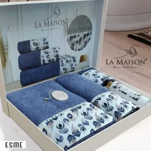 Подарунковий набір рушників, 3 шт. з ароматом Esme Mavi від La Maison