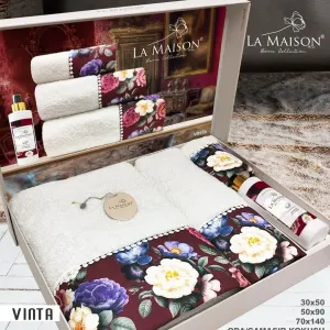 Подарунковий набір рушників, 3 шт. з ароматом Vinta від La Maison