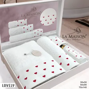 Подарунковий набір рушників, 3 шт. з ароматом Lovely від La Maison