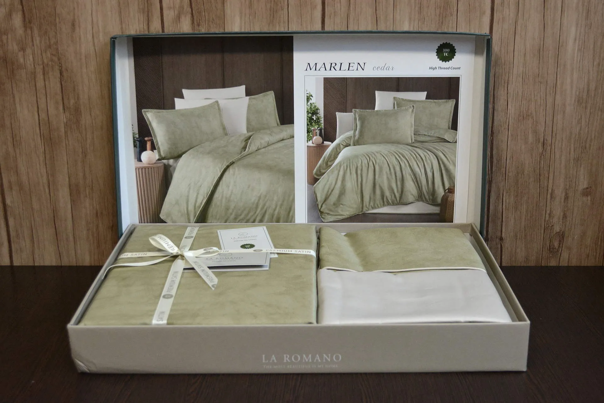 Постільна білизна Premium Satin 200 × 220 см (євро) Marlen Cedar від La Romano - Зображення 3
