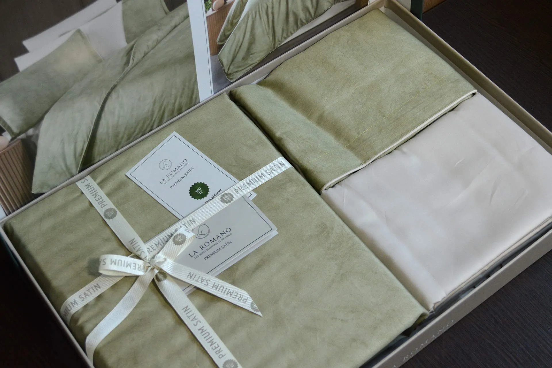 Постільна білизна Premium Satin 200 × 220 см (євро) Marlen Cedar від La Romano - Зображення 4