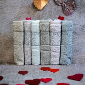 Alternative view of Набір бамбукових рушників 70×140 см Love, банні 6 шт. від Pupilla