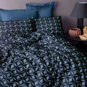 Комплект постільної білизни Cotton Satin 200 × 220 см (євро) Mondo Blue від Issimo