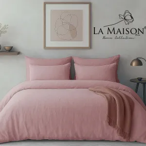 Постільна білизна Stonewashed 200 × 220 см (євро) Mariella Blush від La Maison