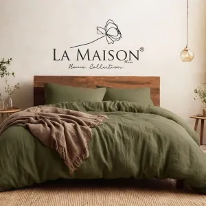 Постільна білизна Stonewashed 200 × 220 см (євро) Mariella Green Muse від La Maison
