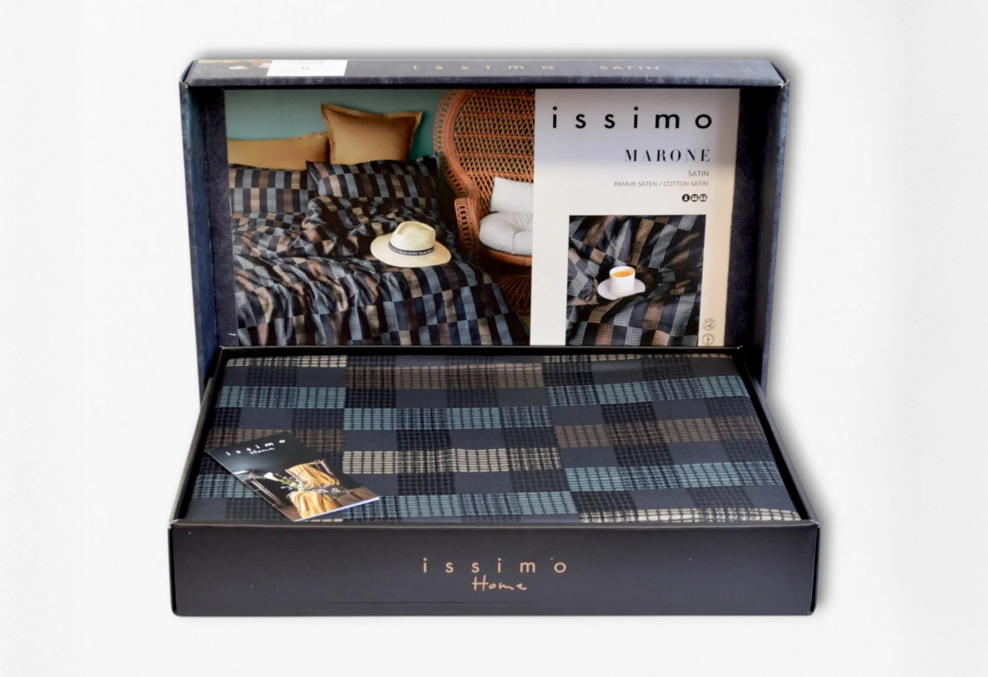 Комплект постільної білизни Cotton Satin 200 × 220 см (євро) Marone від Issimo - Зображення 5