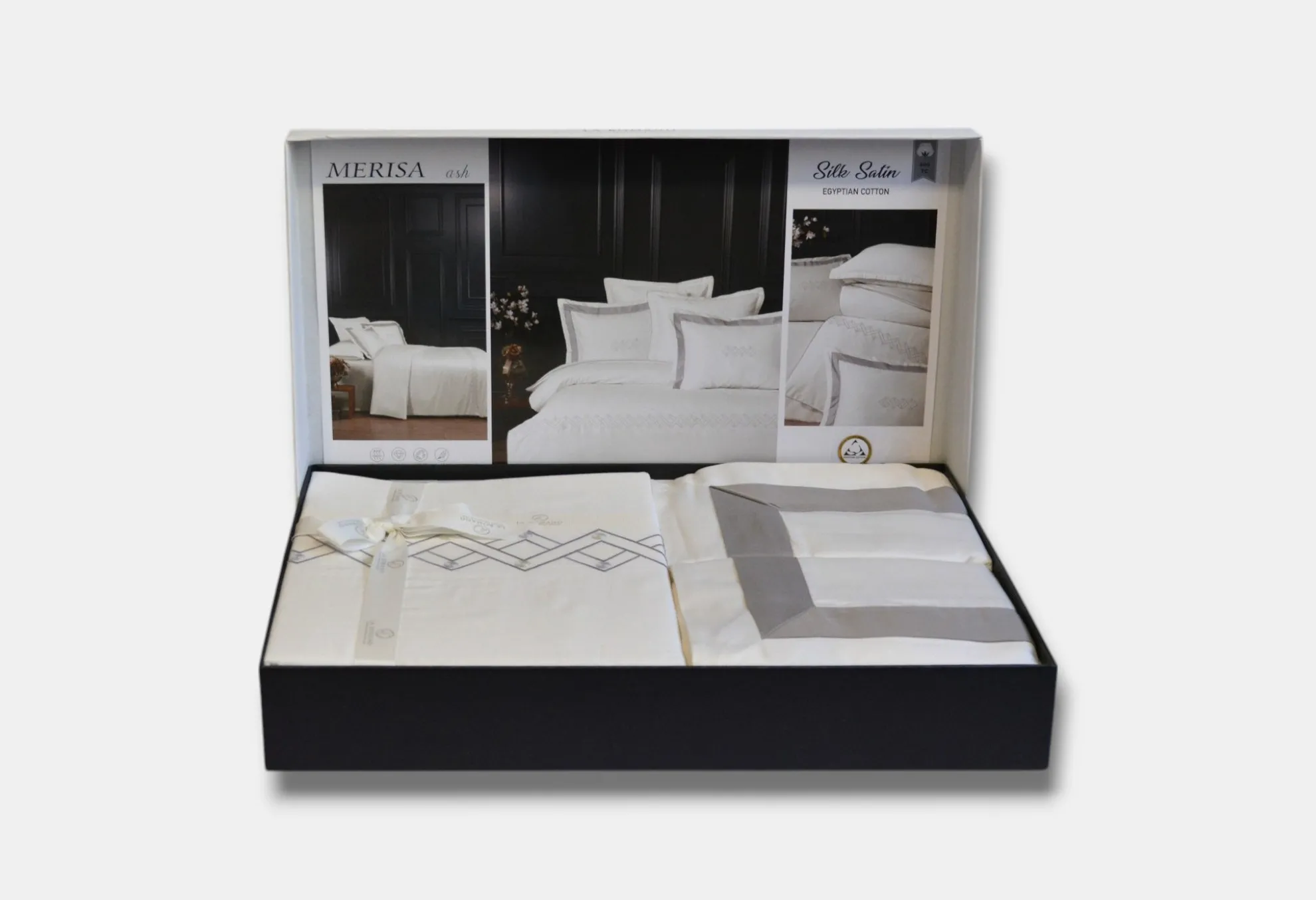 Постільна білизна Silk Satin 200 × 220 см (євро) Merisa Ash від La Romano - Зображення 2