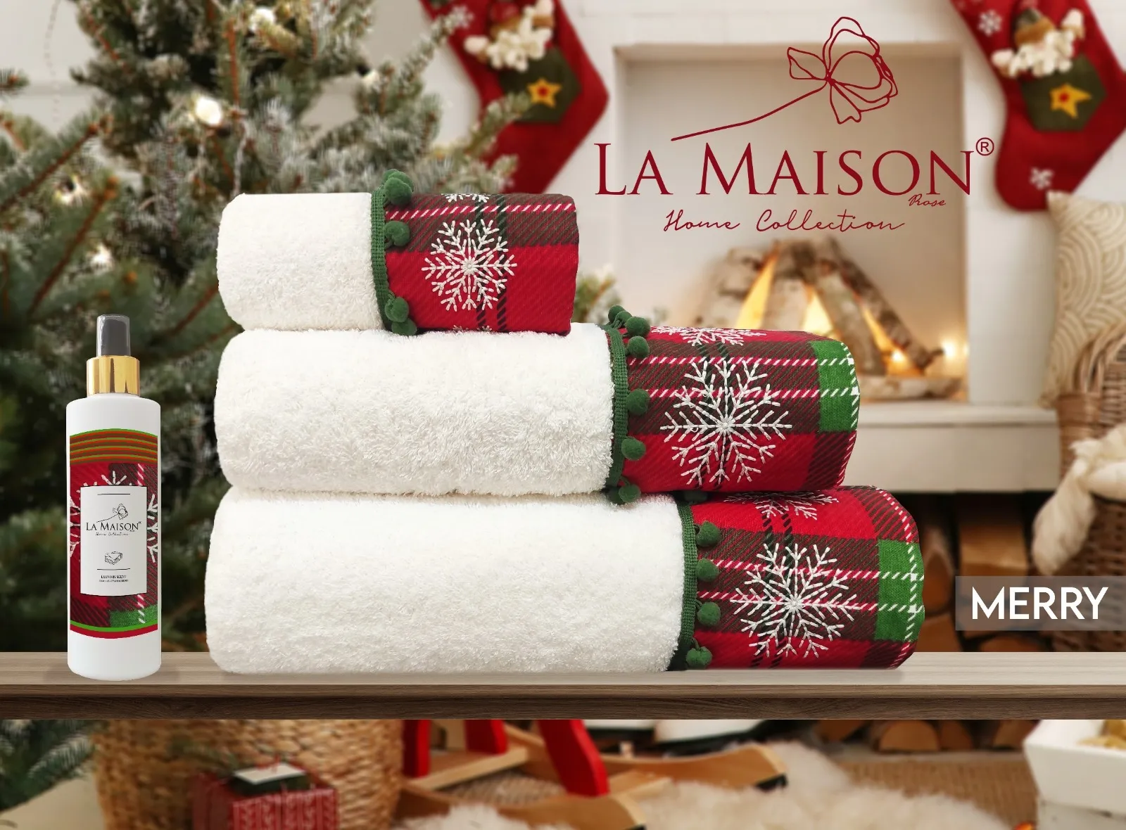 Подарунковий набір рушників, 3 шт. з ароматом Merry від La Maison