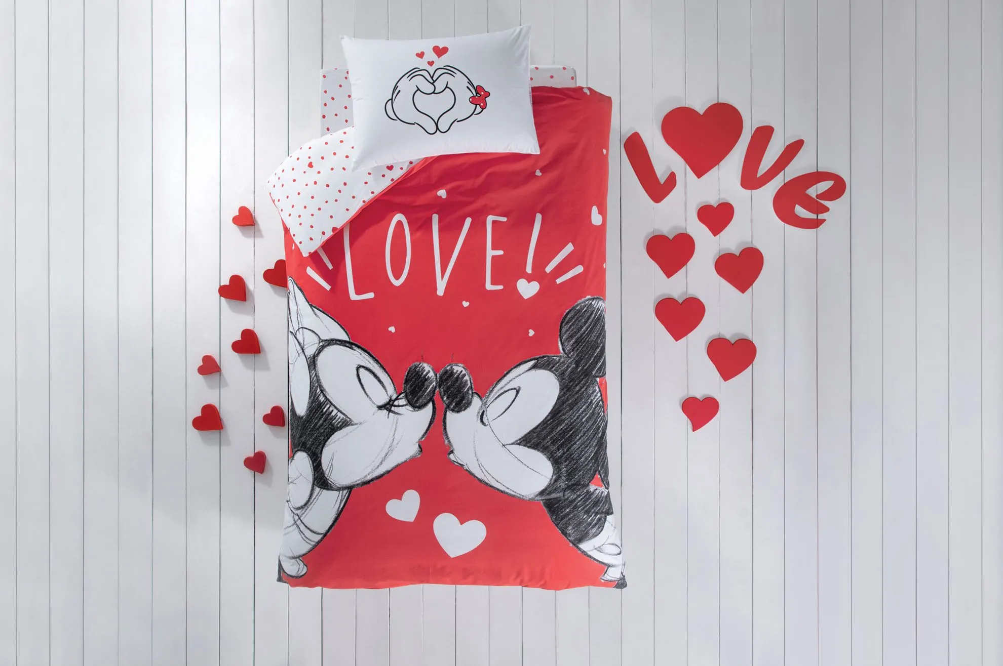 Постільна білизна Disney 160 × 220 см (полуторний) Minnie And Mickey Lovely від TAC