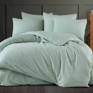 Постільна білизна Stripe Satin 200 × 220 см (євро), простирадло 180х200+30 см Mint від Charlotte
