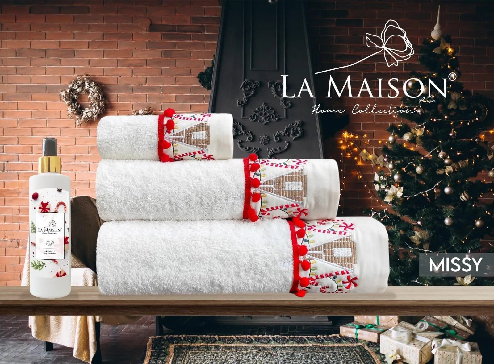 Подарунковий набір рушників, 3 шт. з ароматом Missy від La Maison