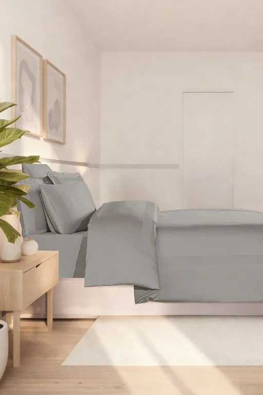 Постільна білизна Mona Premium Satin 300TC 200 × 220 см (євро) Montova Ash від La Romano - Зображення 2