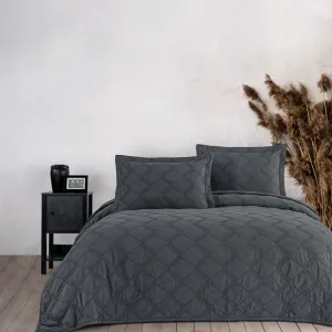 Покривало з наволочками Natural Creations 240 × 260 см (євро) Антрацит від Maribor