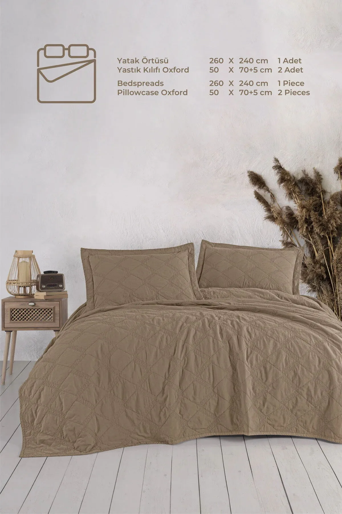 Покривало з наволочками Natural Creations 240 × 260 см (євро) Mink від Maribor - Зображення 3