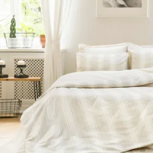 Постільна білизна Stonewashed Ranforce 200 × 220 см (євро) Nenas Bej від Saheser