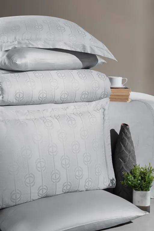 Постільна білизна Jacquard Satin 200 × 220 см (євро) Norel Grey від First Choice - Зображення 2