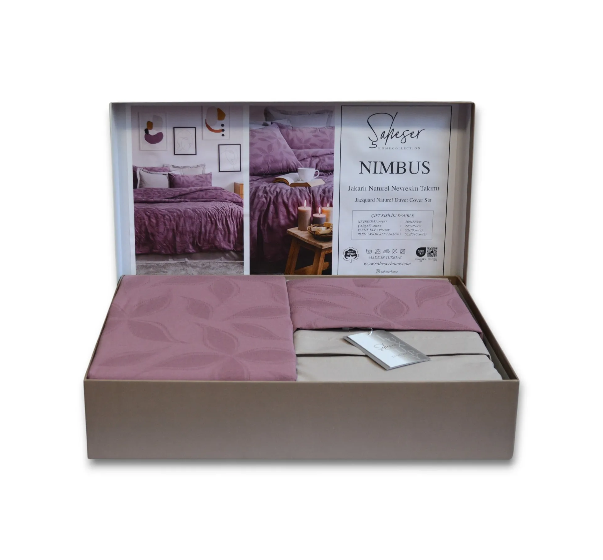 Постільна білизна Luxury Jacquard 200 × 220 см (євро) Nimbus від Saheser - Зображення 7