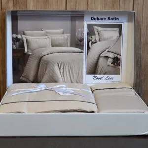 Alternative view of Постільна білизна Deluxe Satin 160 × 220 см (полуторний) Novel Line Cappuccino від First Choice