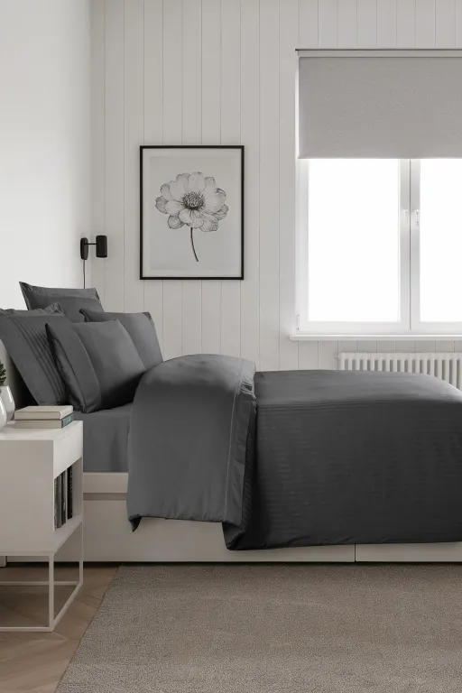 Постільна білизна Mona Premium Satin 300TC 200 × 220 см (євро) Orcella Grey від La Romano - Зображення 2
