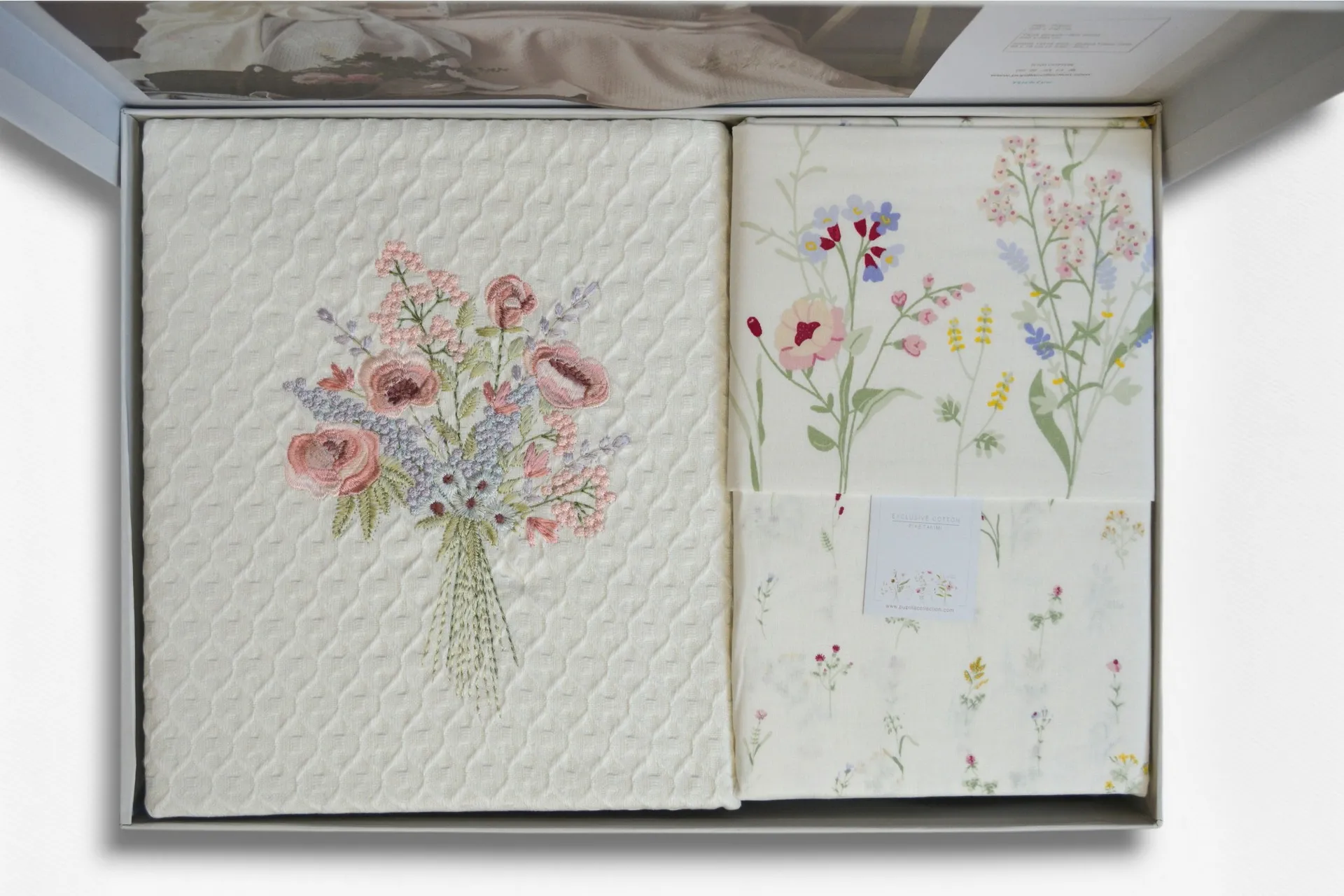 Постільна білизна з покривалом Paradise 220 × 240 см (євро) Bej від Pupilla - Зображення 2