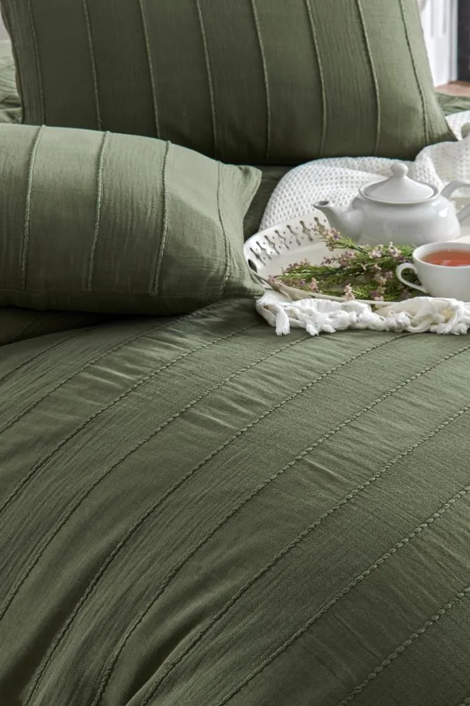 Постільна білизна Muslin Patara 200 × 220 см (євро) Yesil від Şikel - Зображення 2