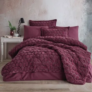 Комплект постільної білизни з ковдрою Wellsoft Perle 160 × 220 см (полуторний) Брудно-рожевий від Clasy