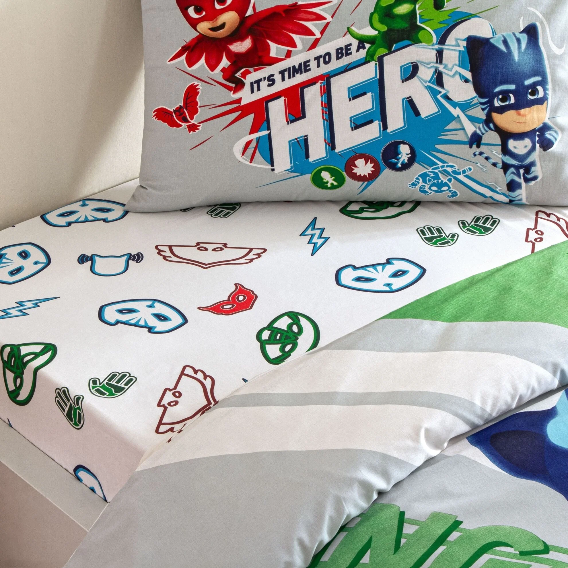 Постільна білизна Disney 160 × 220 см (полуторний) PJ Masks Super Team від TAC - Зображення 3