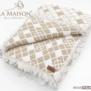 Муслінове покривало Poline 220 × 240 см (євро) Бежевий від La Maison