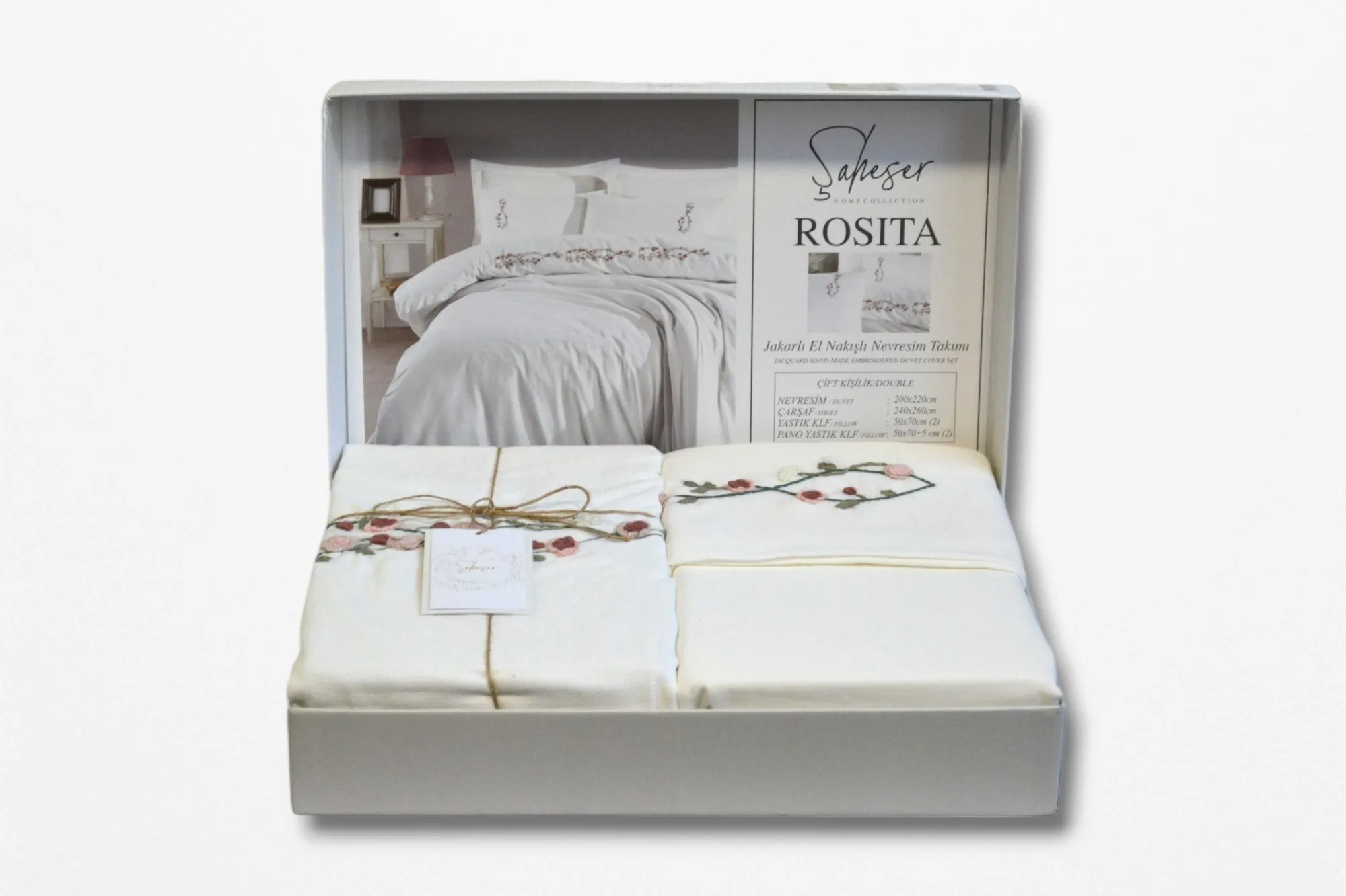 Постільна білизна Ranforce Nakisli 200 × 220 см (євро) Rosita від Saheser - Зображення 3