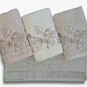Набір рушників з вишивкою 70×140 см Rana Leaf від Pupilla