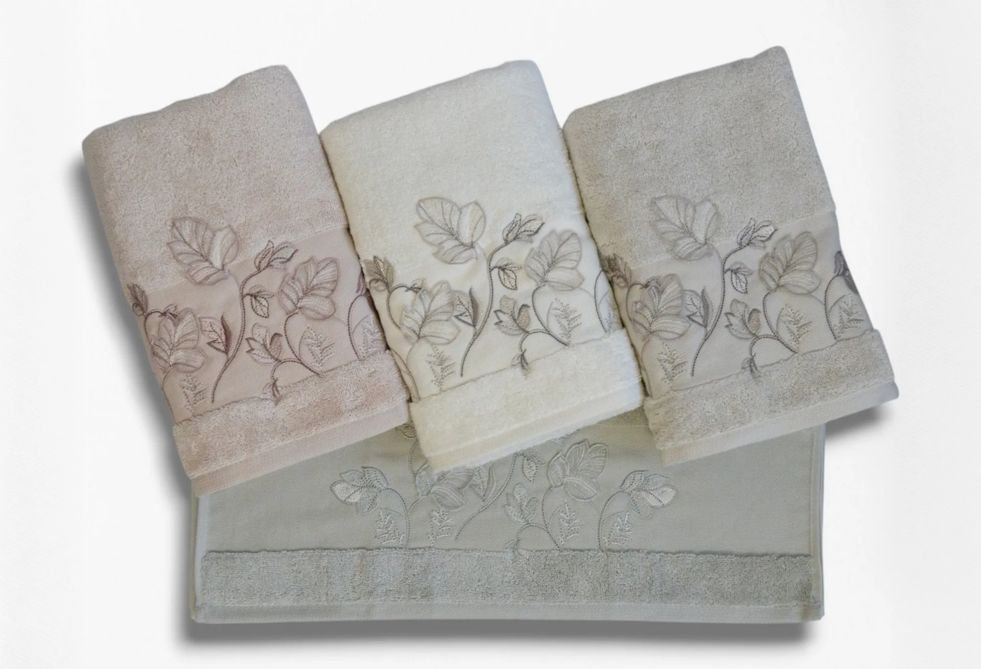 Набір рушників з вишивкою 70×140 см Rana Leaf від Pupilla