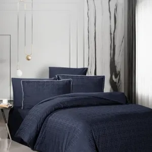 Постільна білизна Premium Satin 200 × 220 см (євро) Rodel Navy Blue від La Romano