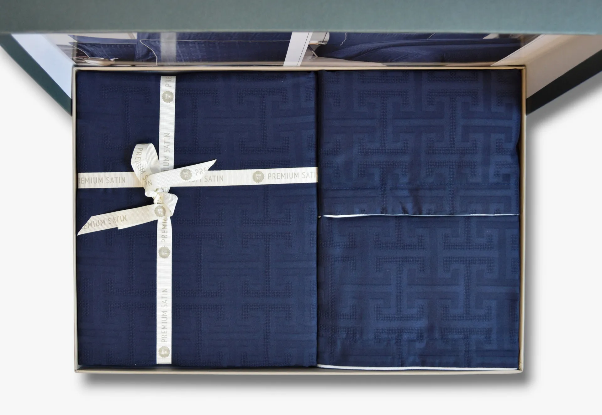 Постільна білизна Premium Satin 160 × 220 см (2 шт., сімейний) сімейна Rodel Navy Blue від La Romano - Зображення 5