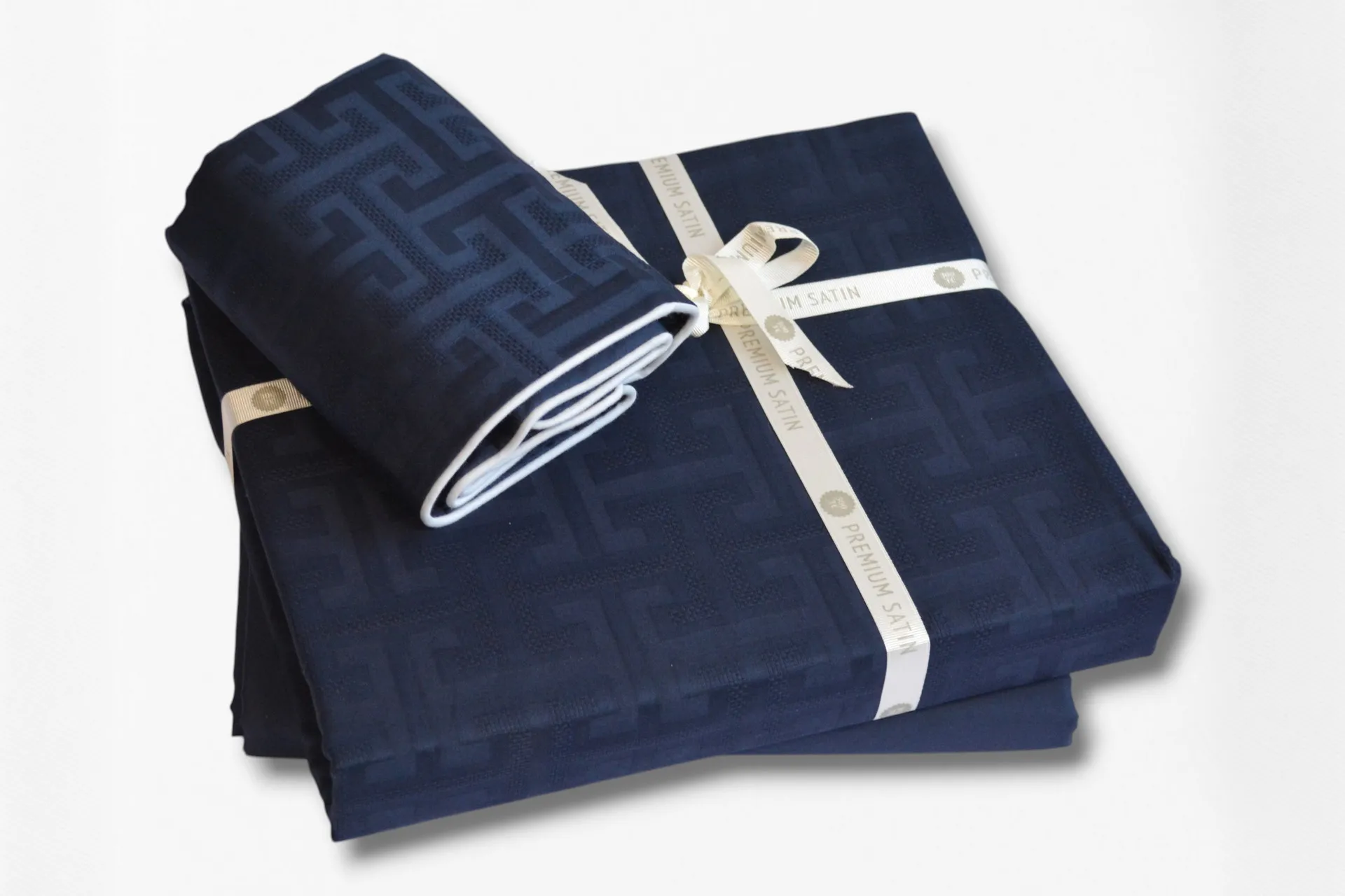 Постільна білизна Premium Satin 160 × 220 см (2 шт., сімейний) сімейна Rodel Navy Blue від La Romano - Зображення 4