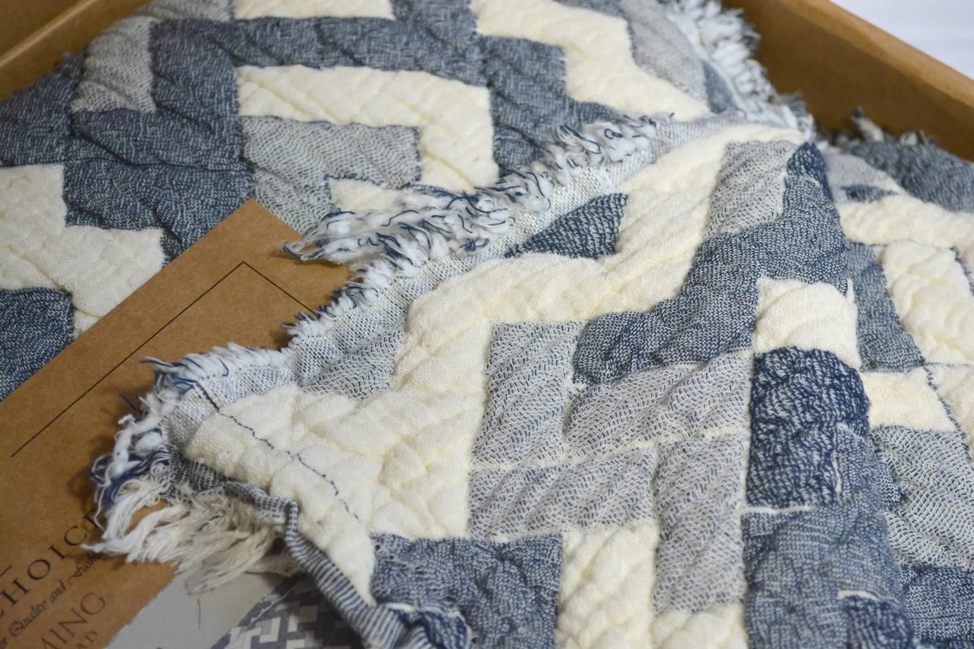 Муслінове покривало з наволочками Blooming. Rodya Denim 240 × 260 см (євро) Синій від First Choice - Зображення 3