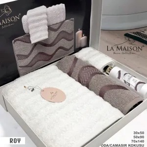 Подарунковий набір рушників, 3 шт. з ароматом Roy Murdum від La Maison