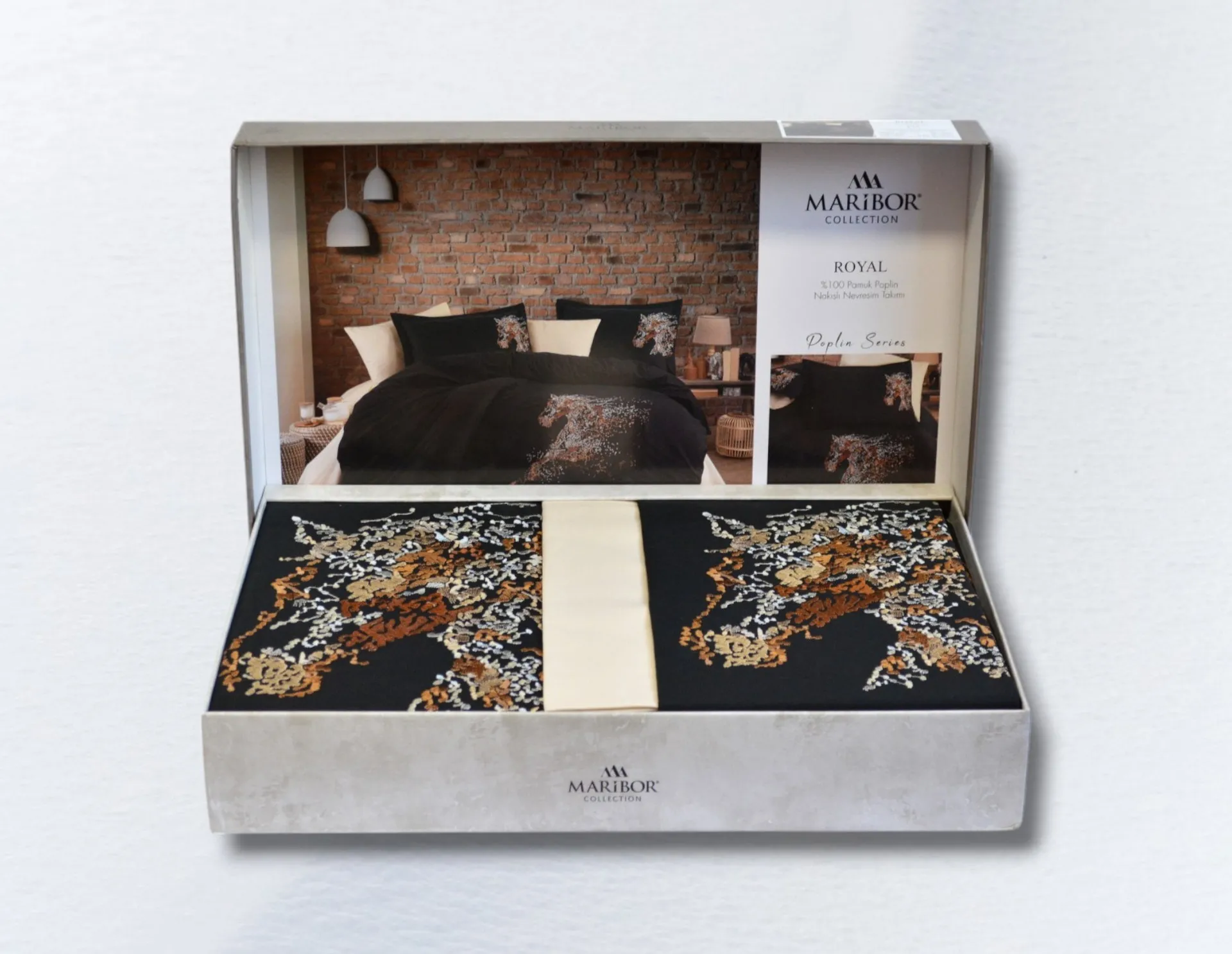 Постільна білизна Poplin 200 × 220 см (євро) Royal Siyah від Maribor - Зображення 5
