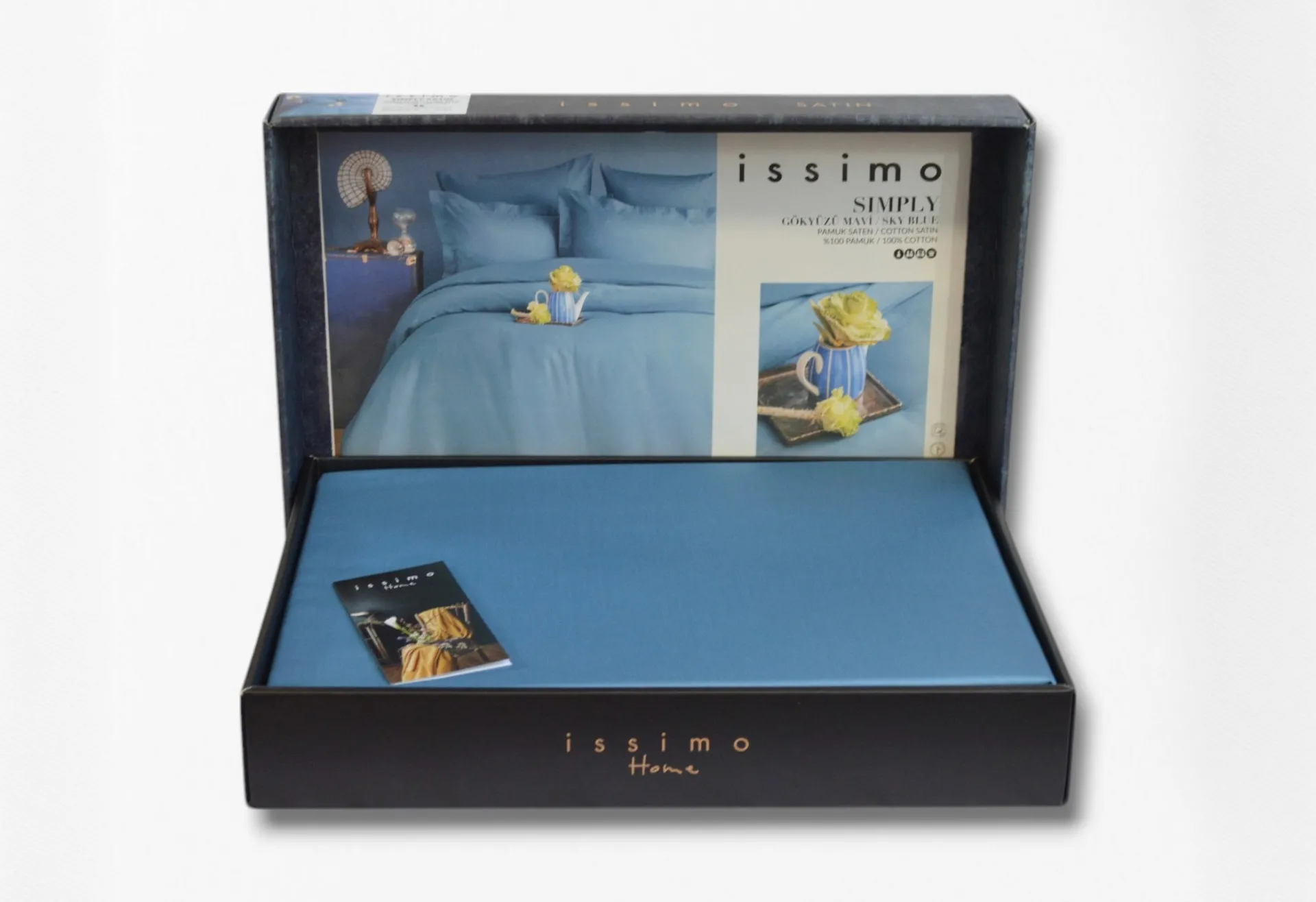 Комплект постільної білизни Simply Satin 200 × 220 см (євро) Sky Blue від Issimo - Зображення 4