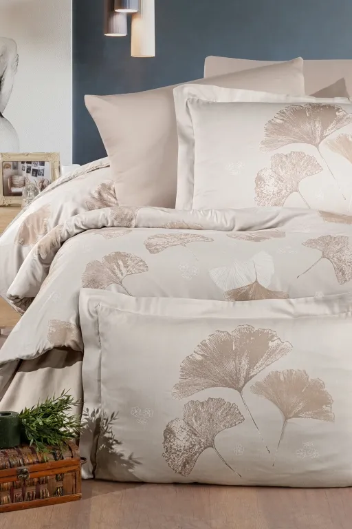 Постільна білизна Cotton Satin 200 × 220 см (євро) Sofira Beige від First Choice - Зображення 2
