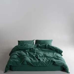 Постільна білизна Stonewashed Ranforse 200 × 220 см (євро) Dark Green від Limasso