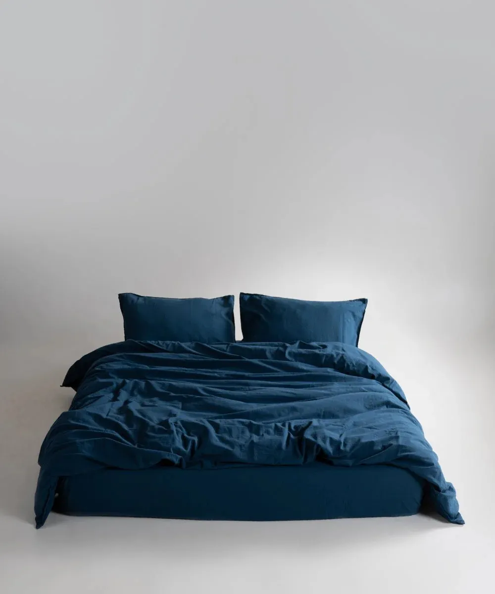 Постільна білизна Stonewashed Ranforse 200 × 220 см (євро) Dress Blue від Limasso