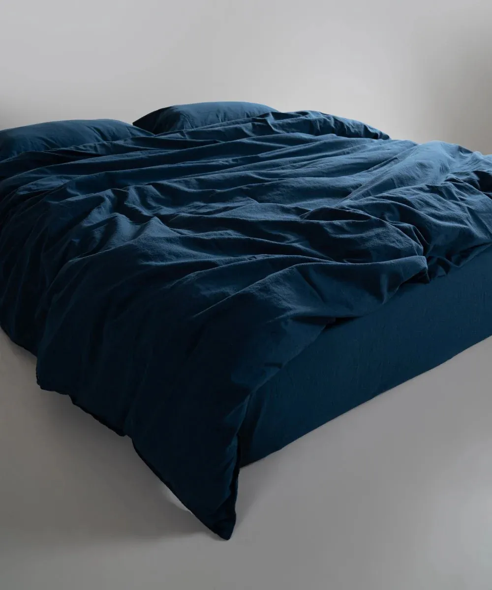 Постільна білизна Stonewashed Ranforse 200 × 220 см (євро) Dress Blue від Limasso - Зображення 4