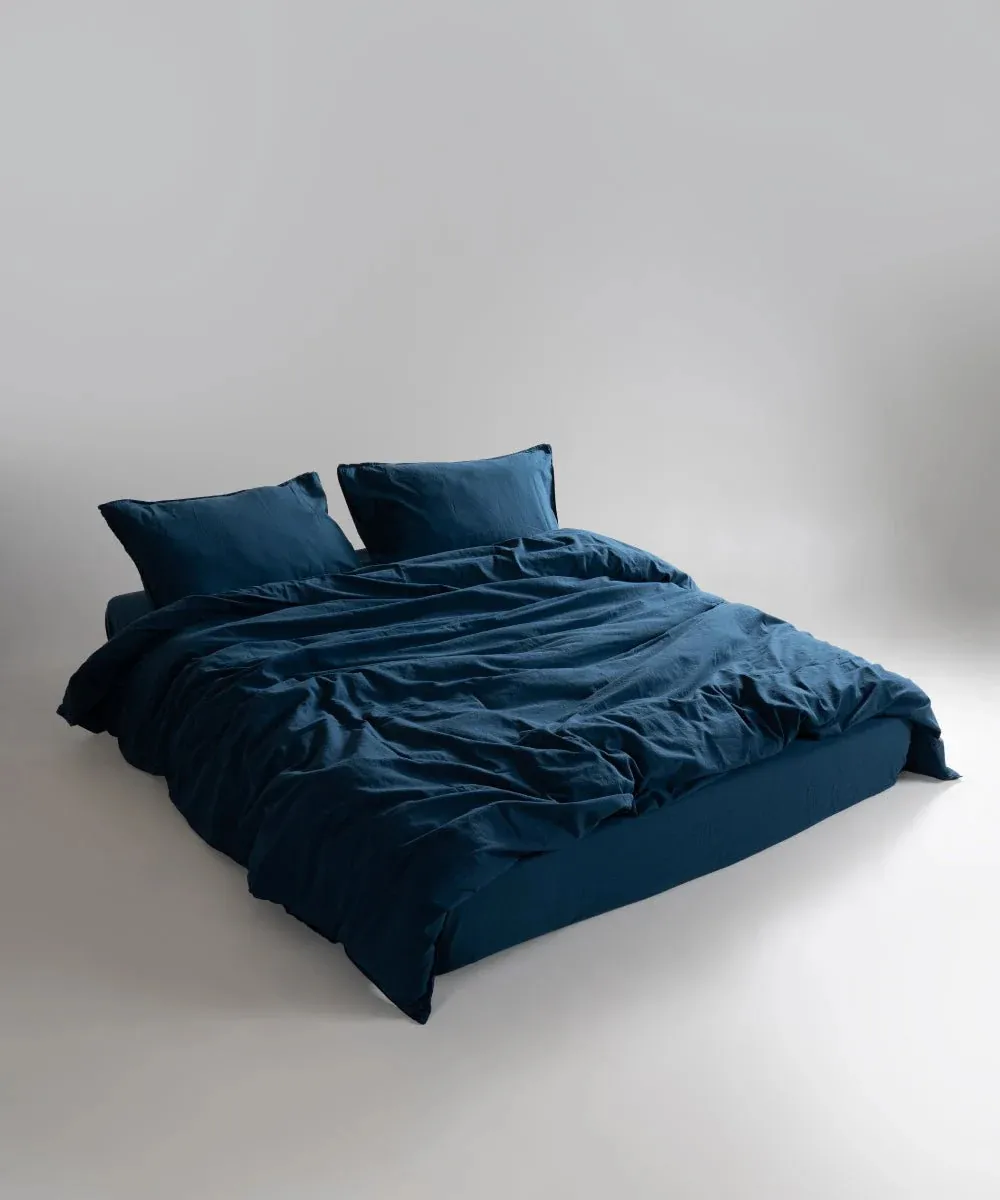 Постільна білизна Stonewashed Ranforse 200 × 220 см (євро) Dress Blue від Limasso - Зображення 3
