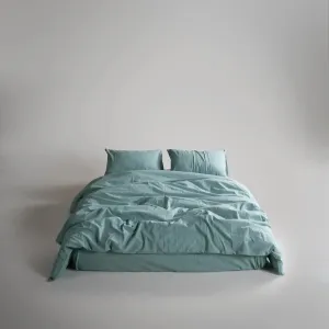 Постільна білизна Stonewashed Ranforse 200 × 220 см (євро) Mineral Blue від Limasso