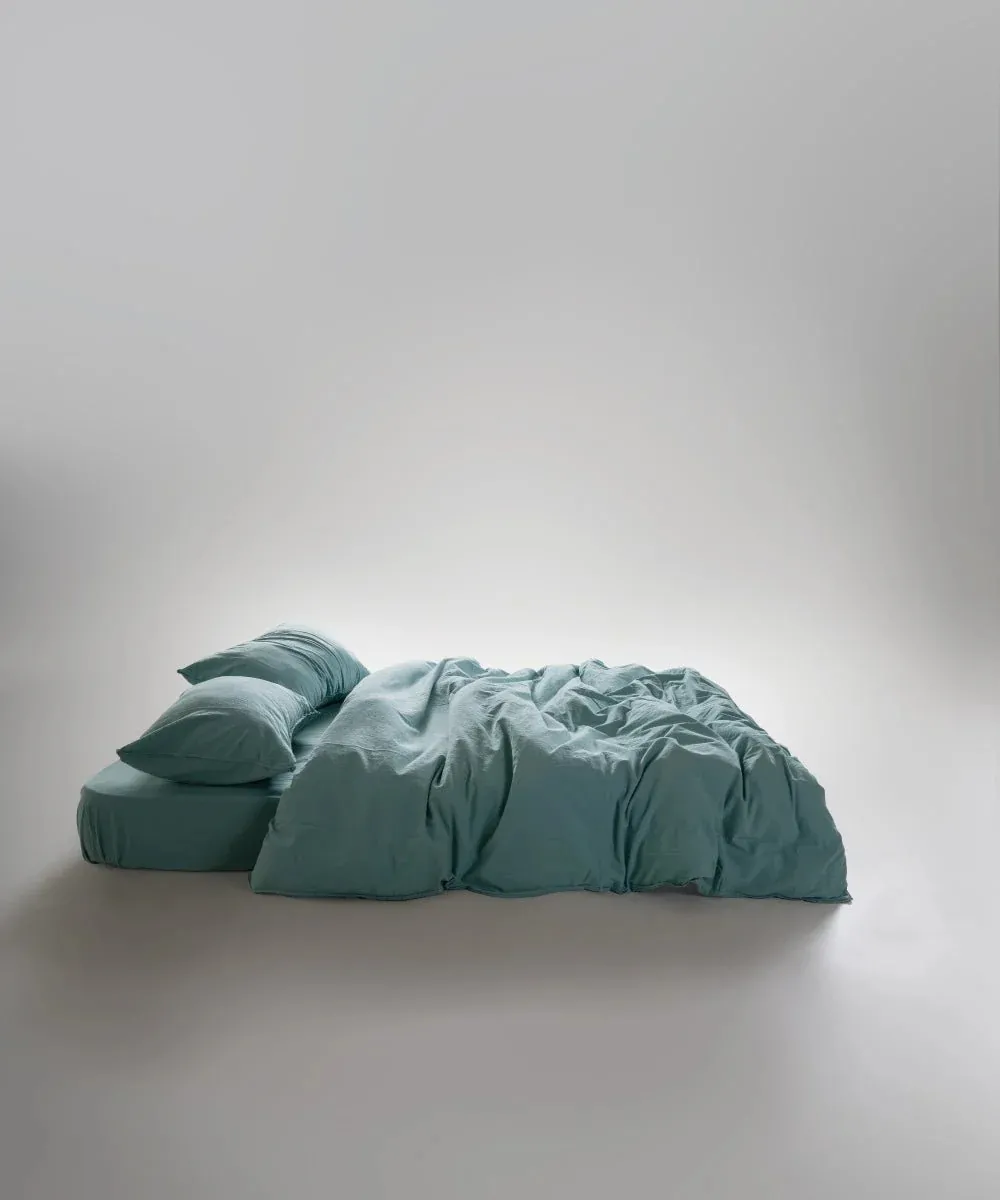 Постільна білизна Stonewashed Ranforse 200 × 220 см (євро) Mineral Blue від Limasso - Зображення 5