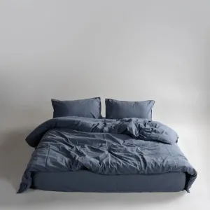Постільна білизна Stonewashed Ranforse 200 × 220 см (євро) Natural Grey від Limasso