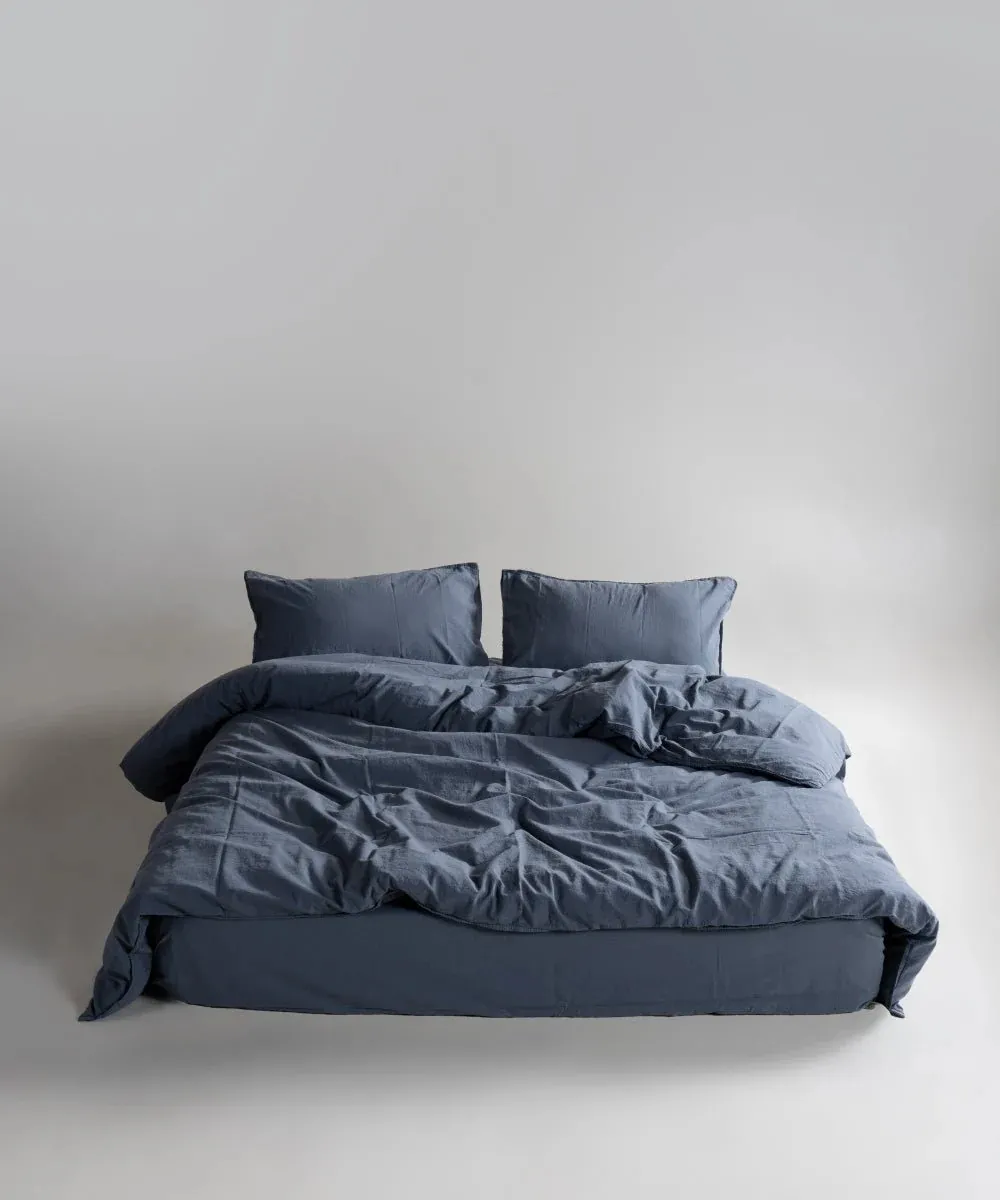 Постільна білизна Stonewashed Ranforse 200 × 220 см (євро) Natural Grey від Limasso