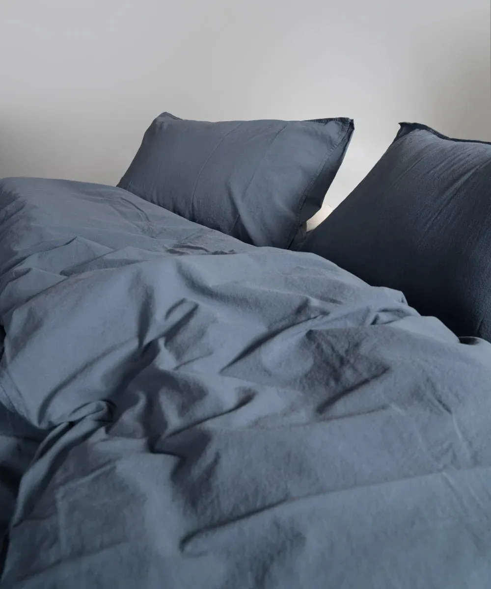 Постільна білизна Stonewashed Ranforse 200 × 220 см (євро) Natural Grey від Limasso - Зображення 5