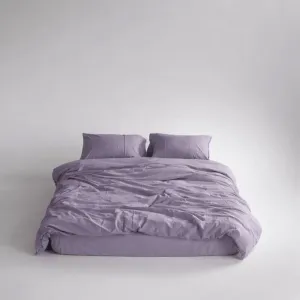 Постільна білизна Stonewashed Ranforse 160 × 220 см (2 шт., сімейний) сімейний Natural Violet від Limasso
